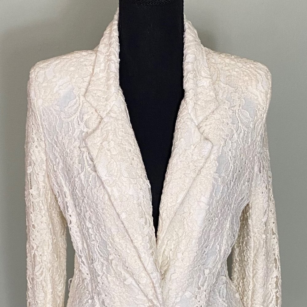 GIBSON Lace white blazer